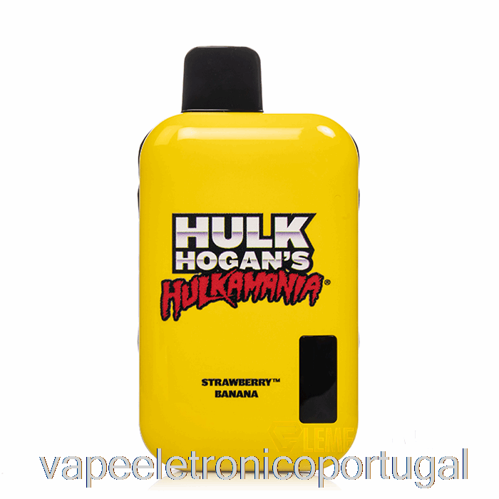 Vape Eletrônico Hulk Hogan Hulkamania 8000 Descartável Morango Banana